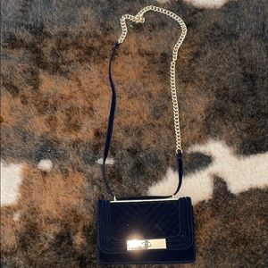 Blue suede aldo bag